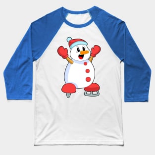 Snowman Ice skating Ice skates Baseball T-Shirt